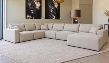 U-Bank Marle - u-banken, Nieuw, 150 cm of meer, Stof, 200 tot 250 cm
