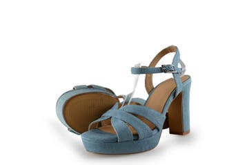 Manfield Sandalen in maat 38 Blauw, Sandalen of Muiltjes, Manfield, Gedragen, Verzenden