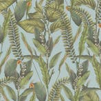 Profhome 394133-GU Bloemen behang jungle mat blauw groen, Verzenden