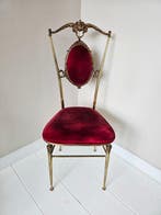 Stoel - Messing, Fluweel - Elegante Italiaanse messing, Nieuw