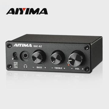 AIYIMA DAC-A2 HiFi DAC & Hoofdtelefoonversterker - USB, Coax, Verzenden, Nieuw