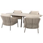 Salute Florence low dining tuinset 220x105xH69 cm 5 delig, Ophalen of Verzenden, Nieuw