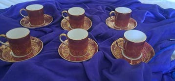 Minton - Kop en schotel (6) - Beenderporselein - Minton