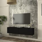 Tv-meubel Nolven zwevend 135x32x30 cm zwart [en.casa], Verzenden, Nieuw