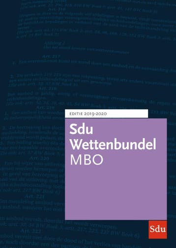 Sdu Wettenbundel MBO 2019 2020 9789012404594, Verzenden, Zo goed als nieuw