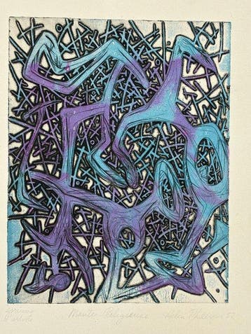 Helen Phillips (1913-1994) - Intaglio - Mantes Religieuses -