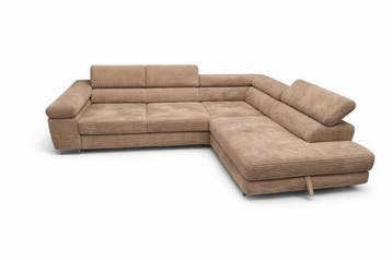 Hoekbank ANTONI met slaapfunctie | Direct leverbaar, Overige materialen, 250 tot 300 cm, Verzenden, Hoekbank