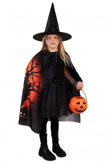 Spooky Halloween Cape Kind met Hoed, Ophalen of Verzenden, Nieuw