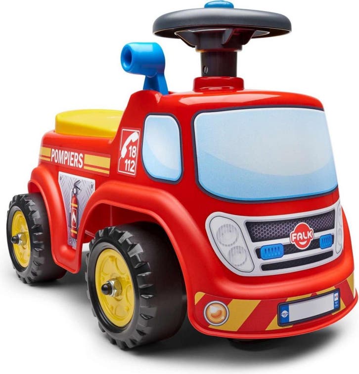 Falk Fireman Ride-on - Unisex - Rood Geel - Loopauto, Kinderen en Baby's, Speelgoed | Buiten | Voertuigen en Loopfietsen, Nieuw