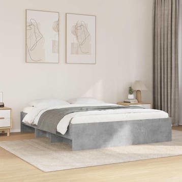 vidaXL Bedframe zonder matras 160x200 cm spaanplaat, Verzenden, 200 cm, Grijs, 160 cm