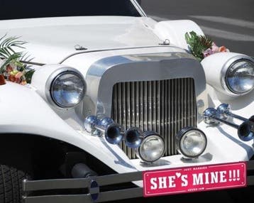 Nummerbord Wedding, Verzenden, Nieuw, Versiering, Geboorte of Huwelijk