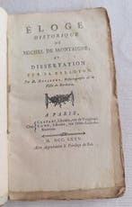 Devienne - Eloge historique de Michel de Montaigne, et