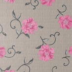 Nieuw: Tafelzeil op maat. Tafelkleed greige met rozen, Nieuw