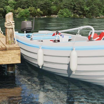 vidaXL Boot fenders 2 st Ø 11 x 40 cm Wit PVC, Verzenden, Nieuw