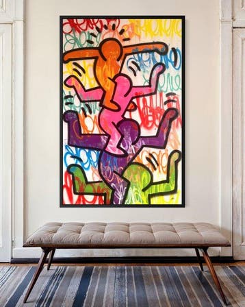 Gunnar Zyl - Generations / Keith Haring & Zyl XXL, Antiek en Kunst, Kunst | Schilderijen | Modern