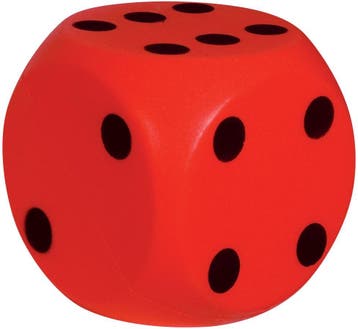 Grote Dobbelsteen 15 cm (Rood) | Atabiano - Buitenspeelgoed, Verzenden, Nieuw
