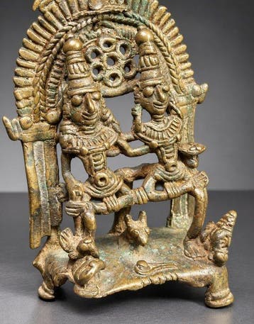 Beeld, Uma-Maheshvara - Maharashtra - 17th / early 18th c. -