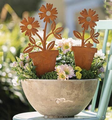 Set gazonsteker tuinsteker bloem in pot  35x40 cm, Verzenden, Nieuw