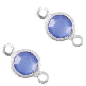 2 x Bedels DQ metaal tussenstuk crystal glas rond 6mm Sil..., Ophalen of Verzenden, Nieuw, Tussenstuk of Tussenkraal