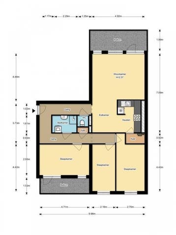 Te Huur 4 Kamer Appartement Prattenburg In Haarlem, Huizen en Kamers, Direct bij eigenaar, Noord-Holland, Appartement, Haarlem