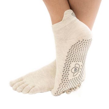 Yoga sokken antislip ecru - Lotus, Verzenden, Nieuw