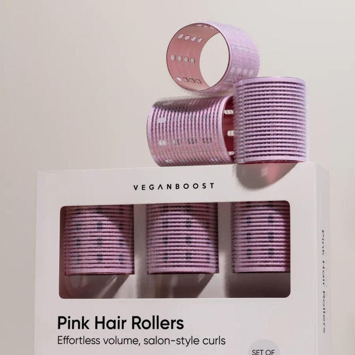 Veganboost Hair Rollers Pink, Sieraden, Tassen en Uiterlijk, Uiterlijk | Haarverzorging, Overige typen, Nieuw, Ophalen of Verzenden
