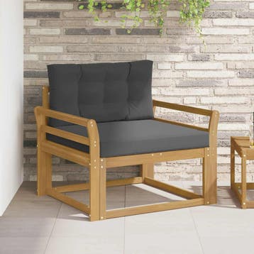 vidaXL Buiten Midden Sofa Polyester Wit, Verzenden, Nieuw