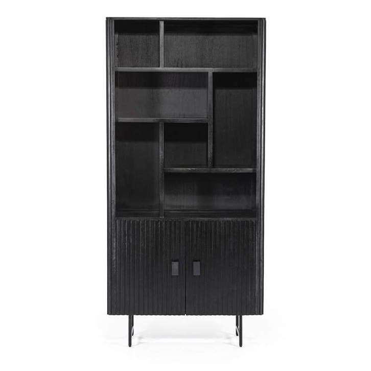 Boekenkast Remi - Zwart- 95733 - bergkasten, Huis en Inrichting, Kasten | Buffetkasten, Nieuw, Overige materialen