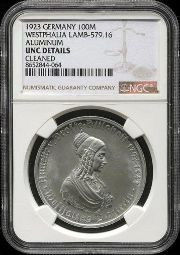 Duitsland, Westfalen 100 Mark 1923 - NGC UNC