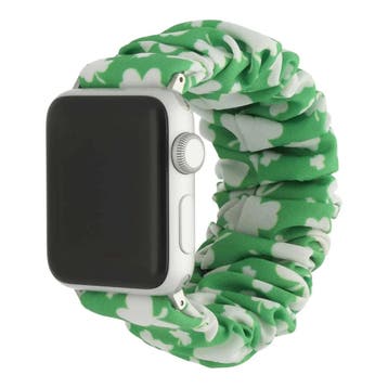 Apple Watch bandje Savara - scrunchie - nylon - klaver, Verzenden, Nieuw