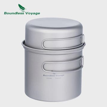 Boundless Voyage Titanium Kampeer Kookset - Lichtgewicht Pot, Verzenden, Nieuw