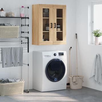 vidaXL Bovenkast 69,5x34x90 cm sonoma eikenkleurig, Verzenden, Nieuw, 50 tot 100 cm, Minder dan 100 cm