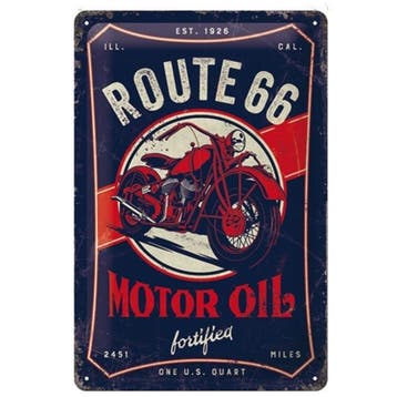Route 66 motor oil reclamebord, Ophalen of Verzenden, Nieuw