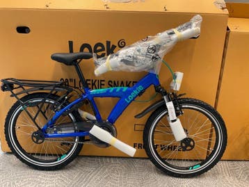 Loekie Snake fiets 20 blauw bagagedrager, Nieuw