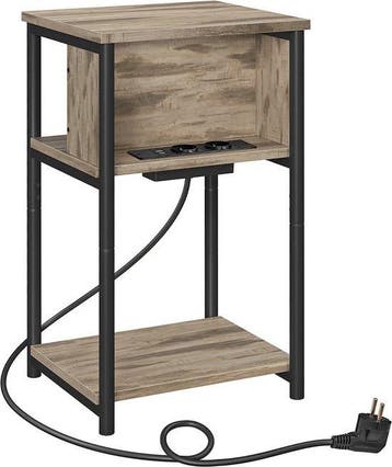Bijzettafel / nachtkastje met stopcontact - hoogte 58 cm -, Huis en Inrichting, Slaapkamer | Nachtkastjes, Verzenden, Nieuw