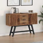 vidaXL TV-standaard met lade Naturel 110 x 30 x 75 cm, Huis en Inrichting, Kasten | Televisiemeubels, Minder dan 50 cm, Verzenden