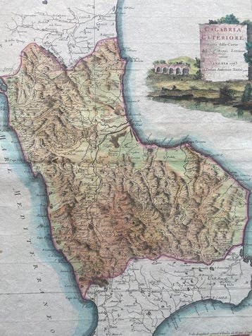Italië - Calabrië Cosenza, Pollino en Sila, rivieren (Crati,, Nieuw