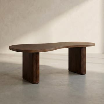 *WOONWINKEL* Dutchbone Tilon Salontafel Organische Vorm Waln, Huis en Inrichting, Tafels | Salontafels, Verzenden, Nieuw