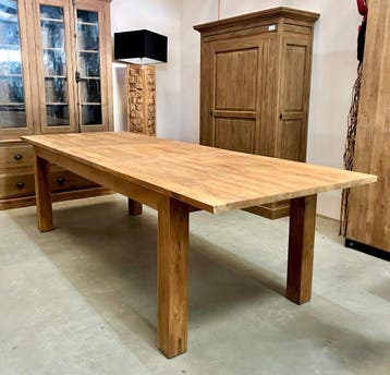 Uitschuif teak tafel in diverse maten super kwaliteit, Huis en Inrichting, Teakhout, Vijf personen of meer, Rechthoekig, Nieuw