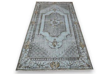 Lichtblauwe vintage - Vloerkleed - 210 cm - 110 cm - met, Nieuw