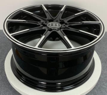 Velgen Brabus Y Style Zwart Diamond Cut Mercedes, Auto-onderdelen, Nieuw, Personenwagen, Velg(en)