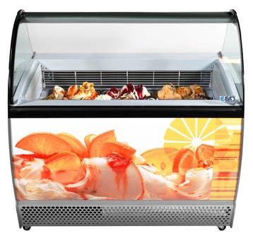 CombiSteel Schepijsvitrine | Isabella 10+10x 5L | 1317x906x1, Ophalen of Verzenden, Nieuw