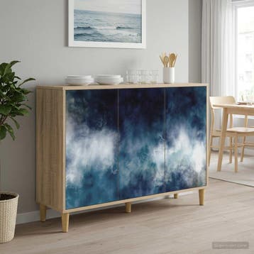 vidaXL Dressoir RAALTE Sonoma 102 x 33 x 75 cm Bewerkt hout, Verzenden, Nieuw, Overige houtsoorten, Minder dan 50 cm