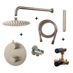 Wiesbaden Inbouw Regendouche Set Caral Rond Muuruitloop RVS, Ophalen of Verzenden, Nieuw, Kraan