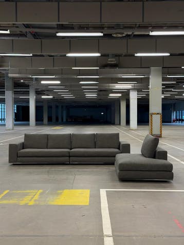 Minotti Hamilton Hoekbank | Bruin | NIEUWSTAAT + GARANTIE, 300 cm of meer, Ophalen of Verzenden, Zo goed als nieuw, Bank Hoekbank Bankstel Bankje Loungebank Banken Chaise Lounge 