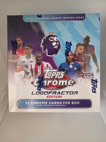 2026 Topps Chrome LogoFractor Premier League – Hobby Box - 1, Nieuw