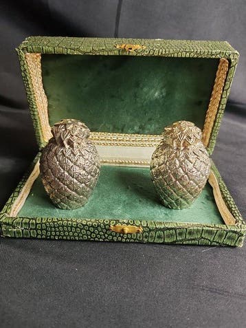 Zout- en pepervaatjes (2) - ananas - Metaal