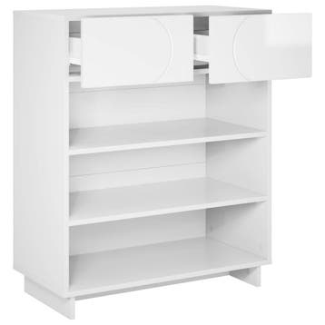 vidaXL Schoenenkast 73 x 38 x 87,5 cm Bewerkt hout Hoogglans, Verzenden, Nieuw