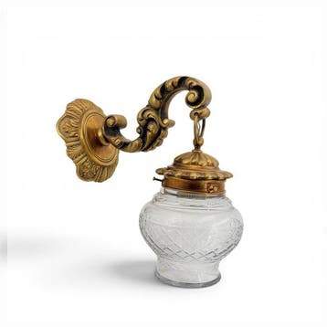 Wandlamp - GEC - Brons, Kristal - Modernista, Antiek en Kunst