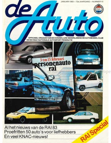 1983 DE AUTO MAGAZINE 10 NEDERLANDS, Nieuw, Author